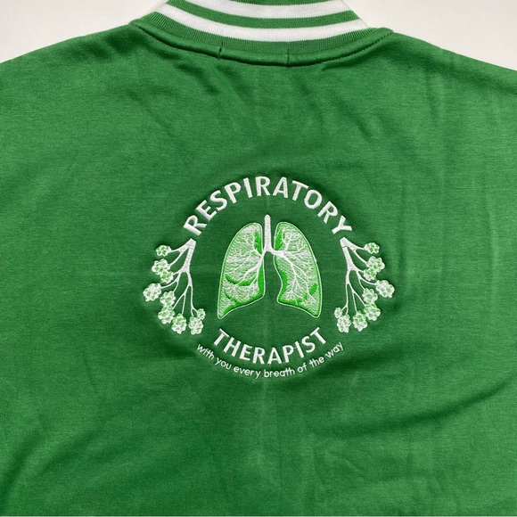 Unisex Varsity Letterman Embroidered Respiratory Therapist Jacket - Picture 3 of 13
